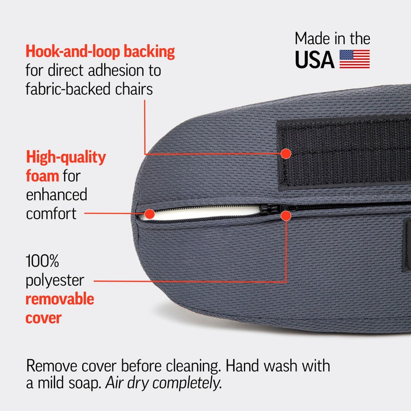 OPTP The Original McKenzie SuperRoll - USA-Made Low Back Lumbar Pillow for Office Chair Lumbar Support, Car Back Support Seat Cushions and Travel. The Preferred Lumbar Cushion by Physical Therapists. - Image 5